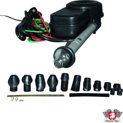 PartzBiz CE 1600900100 - Antenna, electric, 12V, chrome, Ø28 mm base