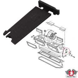PartzBiz CE 1128004270 - Bearing plate for flap for footwell