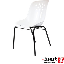PartzBiz CE 9902500310 - Chair Conference, frame black, seat white