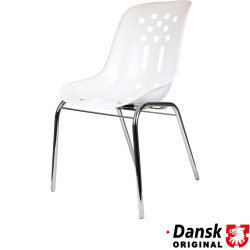 PartzBiz CE 9902500110 - Chair Conference, frame chrome, seat white 