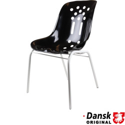 PartzBiz CE 9902500200 - Chair Conference, frame white, seat black