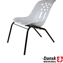 PartzBiz CE 9902501310 - Chair Recliner, frame black, seat white