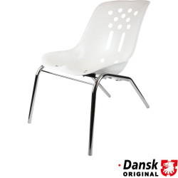 PartzBiz CE 9902501110 - Chair Recliner, frame chrome, seat white