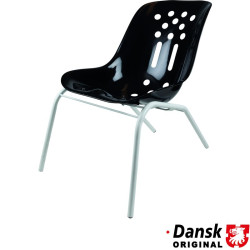 PartzBiz CE 9902501200 - Chair Recliner, frame white, seat black