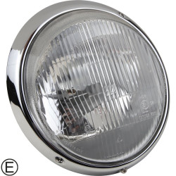 PartzBiz CE 1695100302 - Headlight with chrome rim, OE quality
