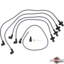 PartzBiz CE 8192002218 - Ignition cable set, 90º Megavolt, grey