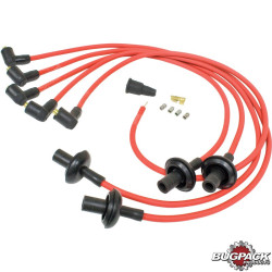 PartzBiz CE 8192002118 - Ignition cable set, 90º Megavolt, red