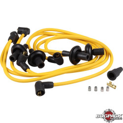 PartzBiz CE 8192002418 - Ignition cable set, 90º Megavolt, yellow