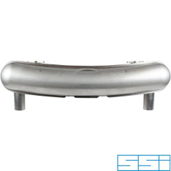 PartzBiz CE 1620801800 - Exhaust rear, Racing, with two Ø63