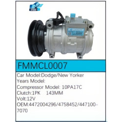 PartzBiz CE FMMCL0007 - Compressor for  Chrysler - FMMCL0007