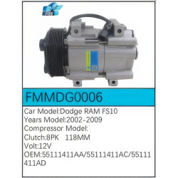 PartzBiz CE FMMDG0006 - Compressor for  Dodge - FMMDG0006